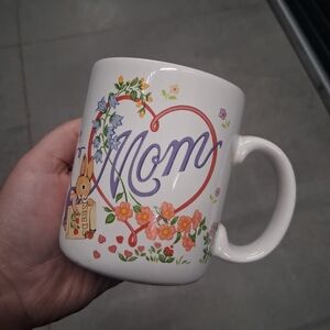 Vintage 80s Avon MOM Coffee Cup Mug My Whole World Blossoms When I Think Of You